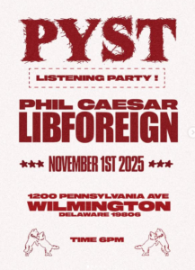 Liberian Artists Phil Caesar and Lib Foreign Host PYST Album Listening Party in Wellington, Delaware.